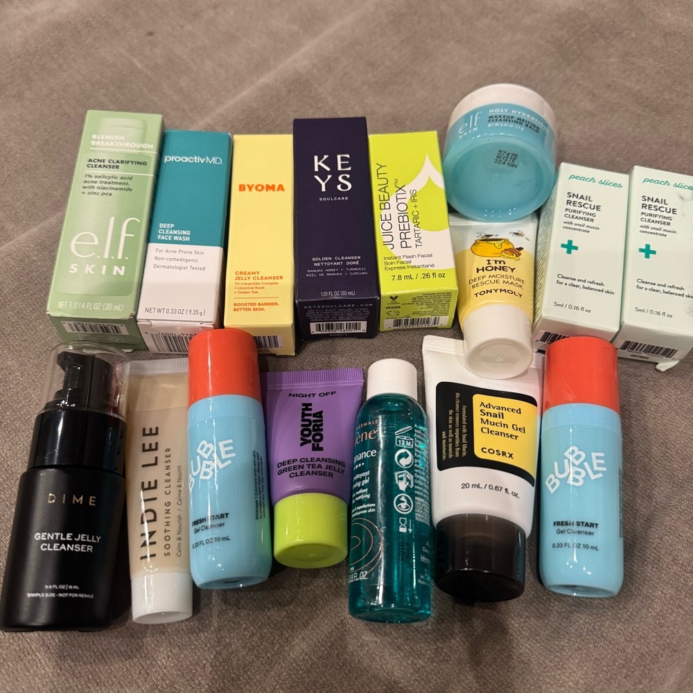 Various Facial Cleansers